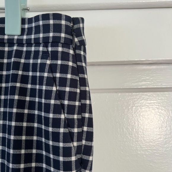 J. Crew Martie Windowpane Cropped Navy Pants G0893 - Picture 3 of 5